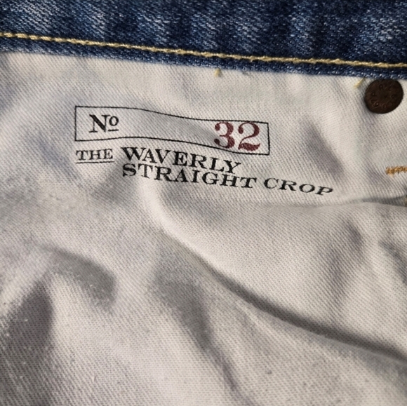 Polo Ralph Lauren Waverly Straight Crop Jean Distressed Patchwork Womens 32 - Picture 9 of 16